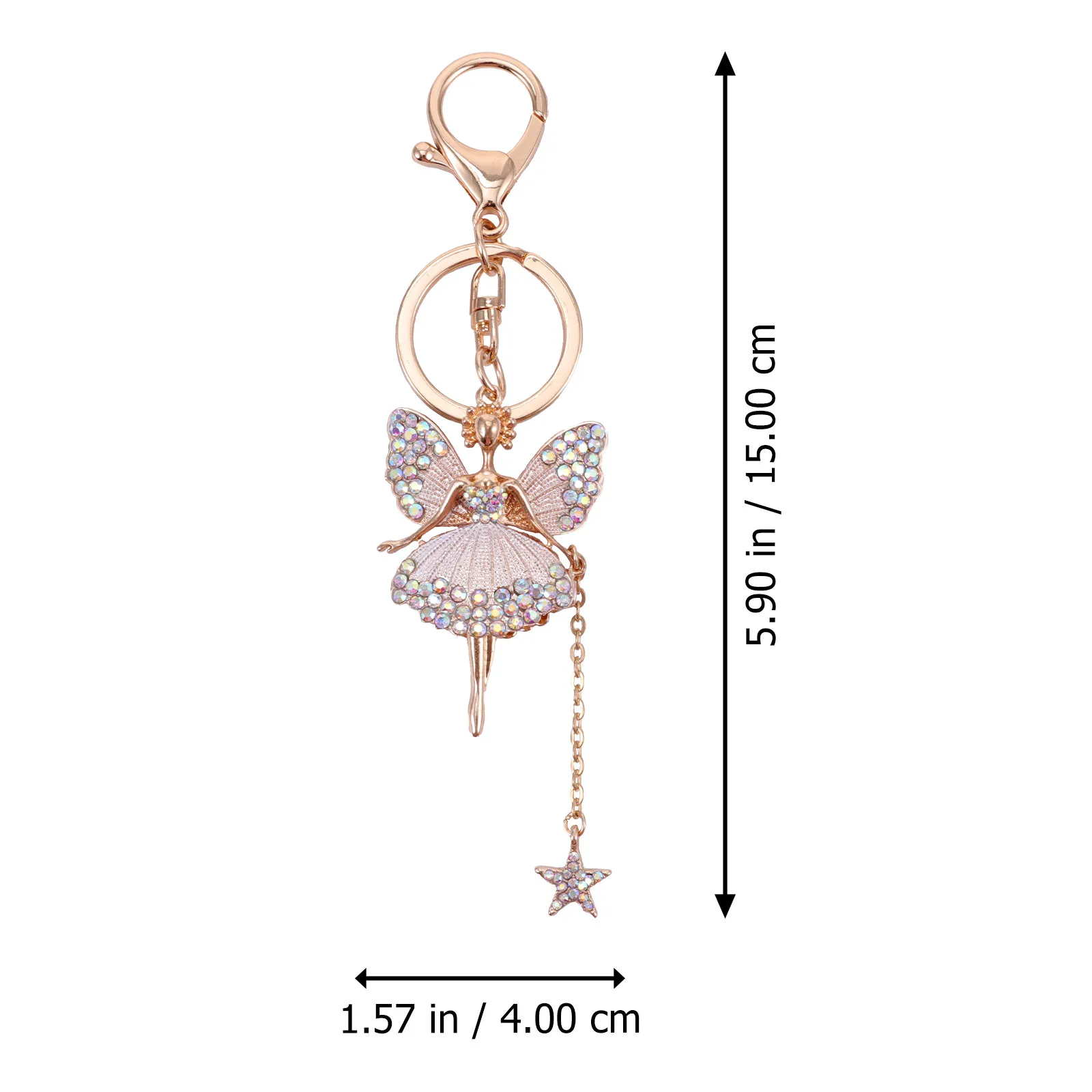 1Pcs Butterfly Car Keychain For Keychain For Tote Bag Christmas Stocking Fillers Flower Fairy Crystal Pendant Charm