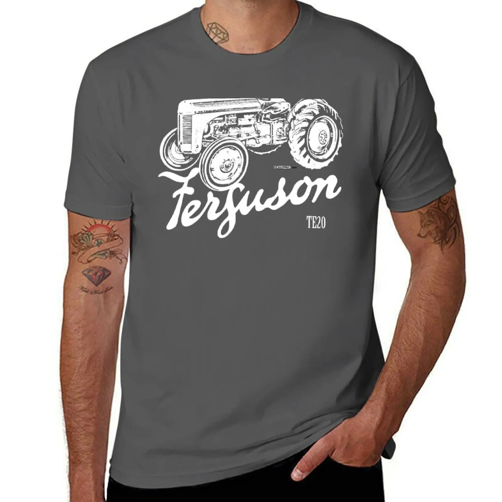 Fergusons Te20 Men Scripts And Illustrationes T-Shirt Comfortable Workout Short Sleeve Shirt
