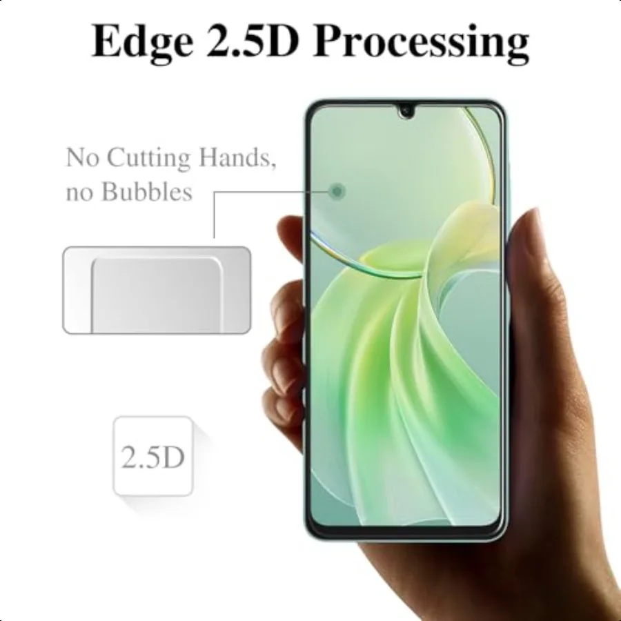 Confezione da 3 pellicole protettive per Samsung Galaxy A06 Pellicola in vetro temperato 9H HD trasparente resistente ai graffi senza bolle per Galaxy A06 Scr