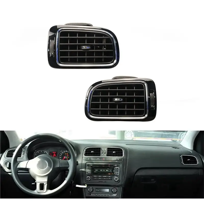 Top sale Dashboard Air Vents In Glossy Black Finish For VW Polo 2014-2017- Part Numbers 6RD819703& 6RD819704
