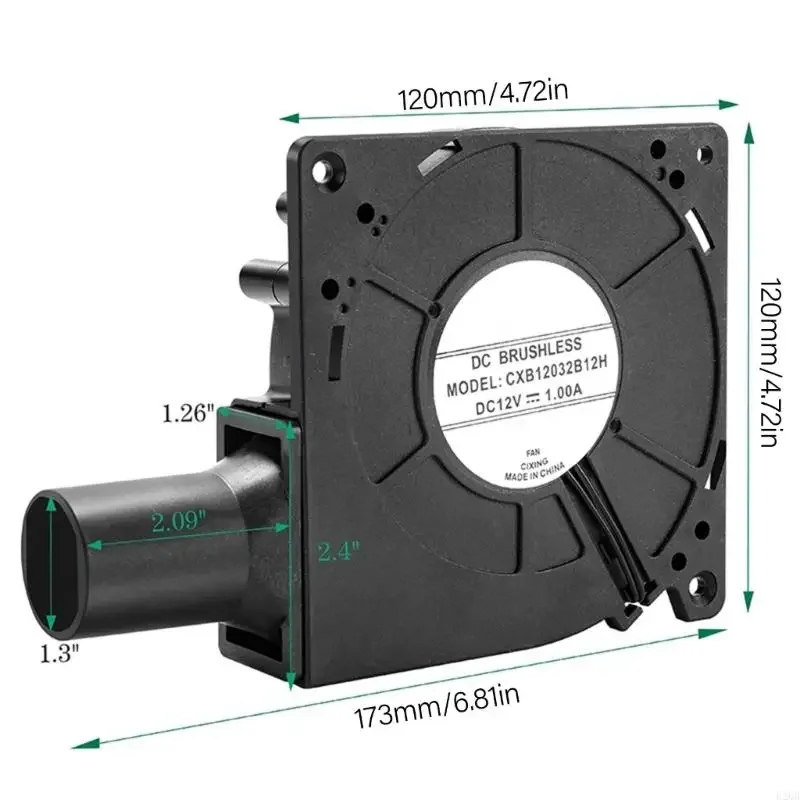 For Kitchen Grill Ventilation System Portable Blower with Duct Speed Control