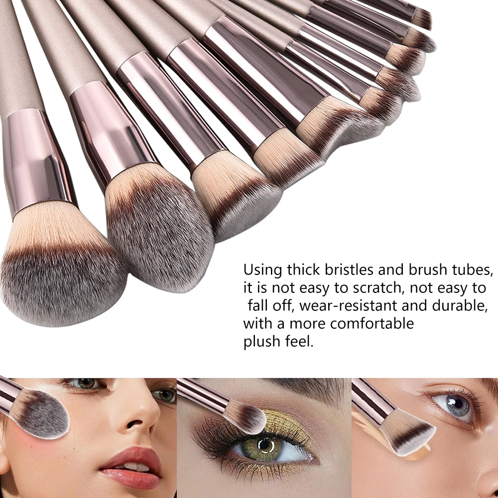 33PCS Set di pennelli per trucco con soffio di cipria Cura della pelle Fascia per capelli Pinze Strumento Premium Fondotinta in polvere Ombretto Blush Pennello per trucco