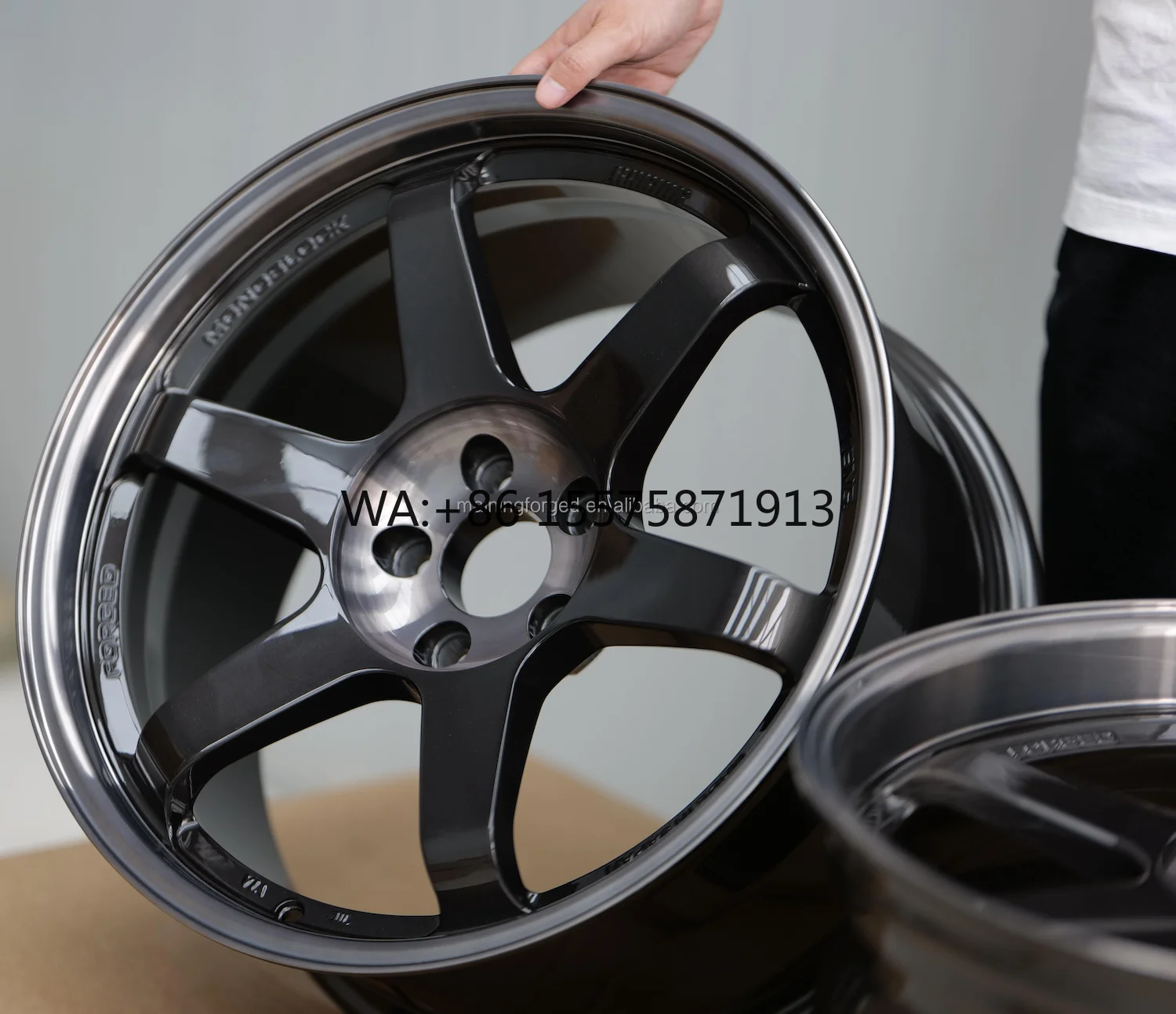 For  Forged Volk Racing TE37 SL Wheels Pressed Double Black 5x114 3 5x100  5x112 5x120 6061-T6 Aluminum Alloy Forged Rims
