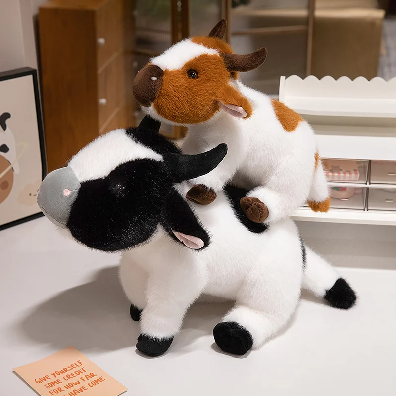 Peluche vaca de granja para niños - Muñeco acogedor y suave - imagen 4