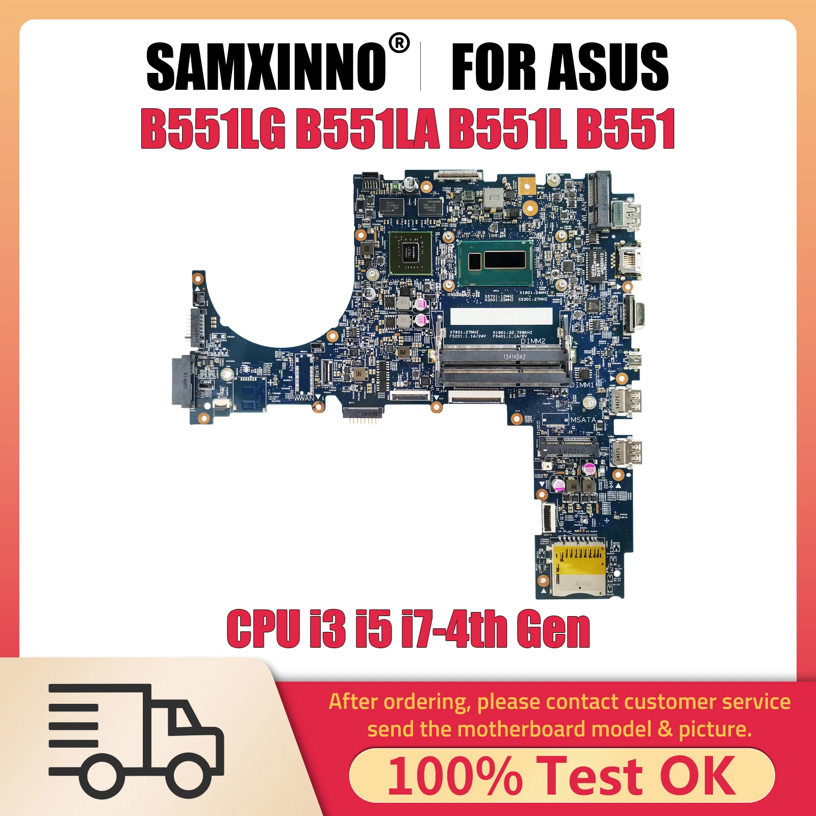 

Notebook B551LG Notebook Mainboard For ASUS PRO ADVANCED B551LA B551L B551 Laptop Motherboard i3 i5 i7 CPU GT840M DDR3