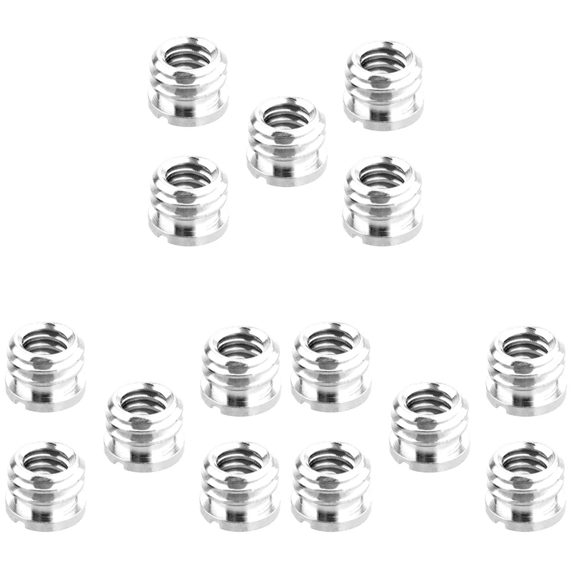 15 Pack 1/4 Inch To 3/8 Inch Convert Screw Standard Adapter Reducer Bushing Converter For DSLR Camera Camcorder Tripod