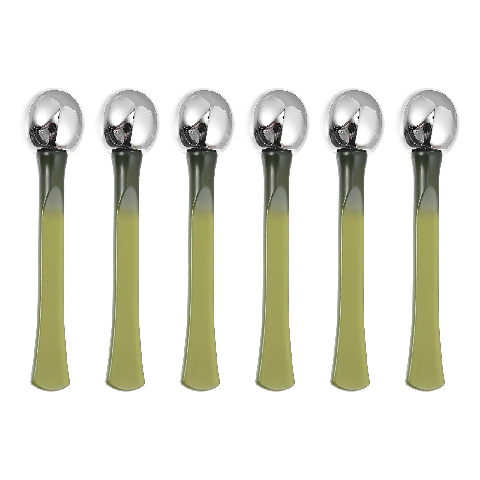 6 قطعة قضبان كريم العين المعدنية عصا تدليك للعناية بالوجه سبيكة الجلد الأسطوانة أداة لوازم التجميل العين مدلك حل الجلد الرقيق #4