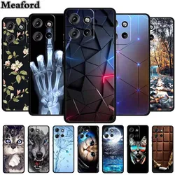 For Motorola Edge 50 Neo Case Animals Soft Silicone TPU Phone Cases Back Cover For Motorola Moto S50 5G Wolf Protector New Coque