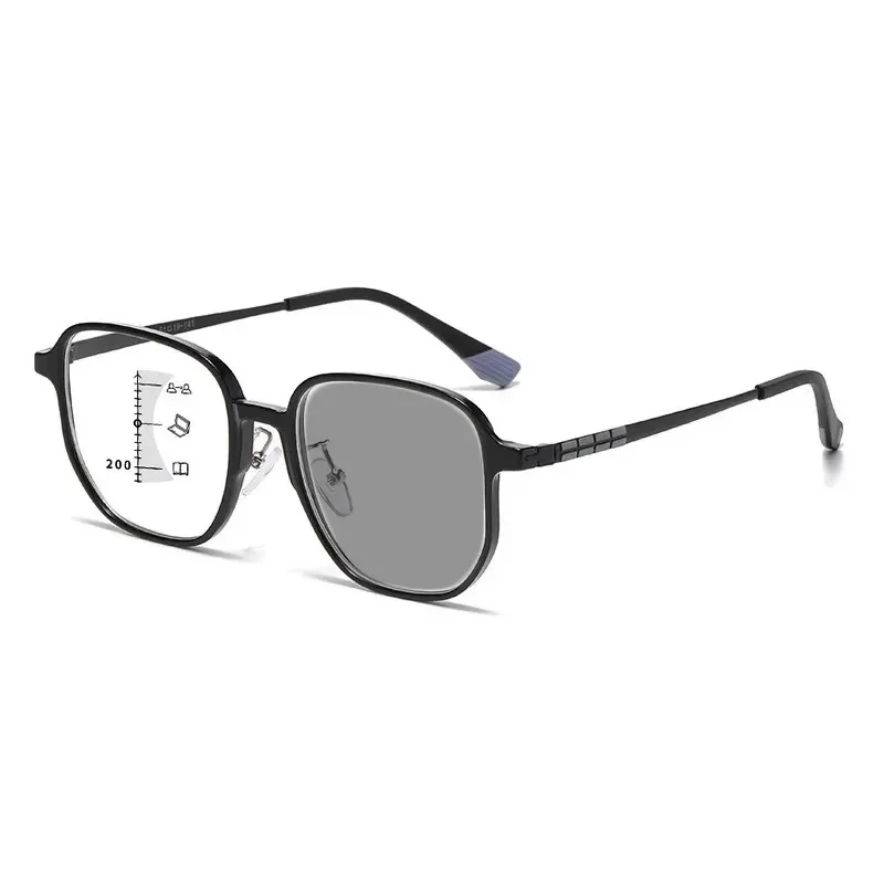 نظارات قراءة متعددة البؤر عالية الوضوح متغيرة الألوان للصور مضادة للأزرق ومضادة للأشعة فوق البنفسجية لقصر النظر الشيخوخي