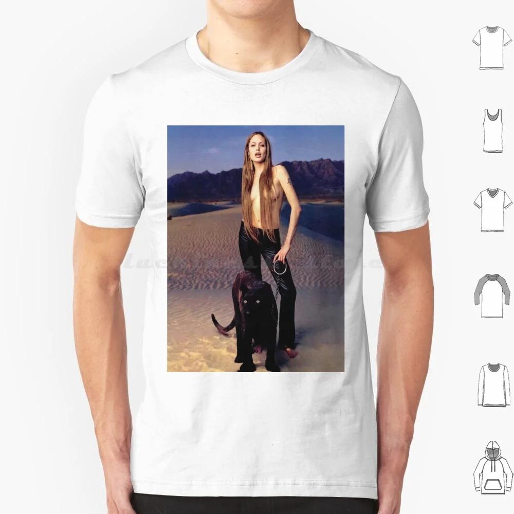 Camiseta de agradecimiento de Ángel para hombres, mujeres y niños 6xl Angelina Jolie Angelina Jolie 1994 modelo Vintage belleza moda Grunge 1990s 90s 90s