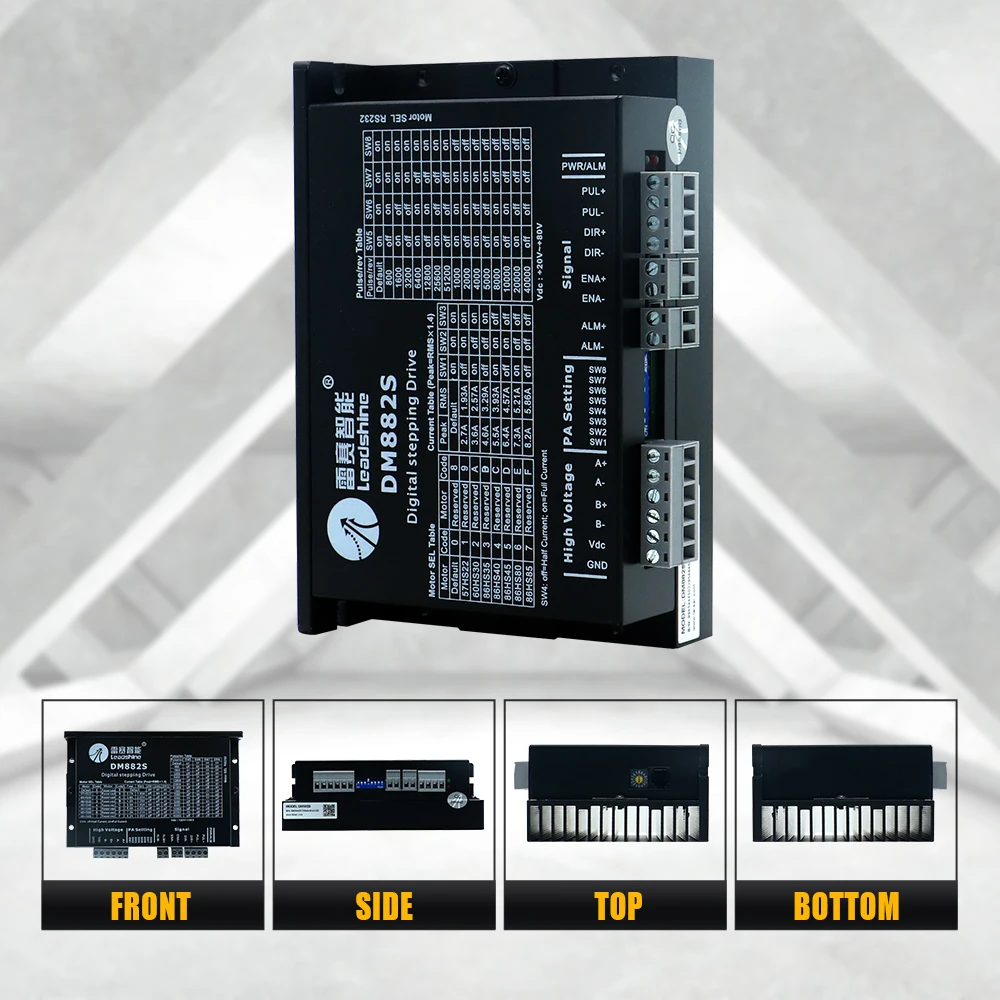 Unidad de paso digital superior HLTNC DM883S Máx. Voltaje 80V Corriente máxima 8.3A para motor paso a paso 86 NEMA34 para máquina enrutadora Cnc