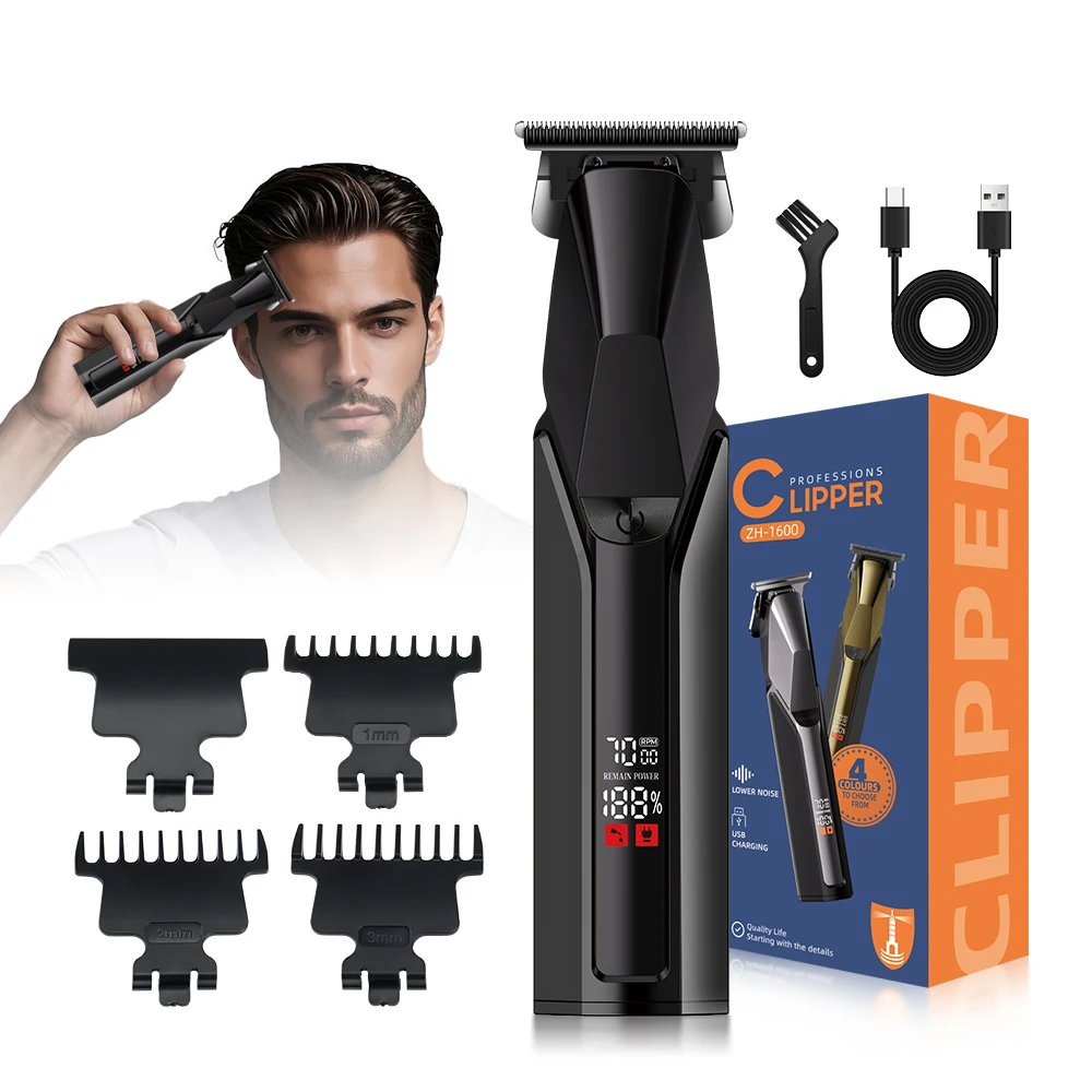 

Men's Electric Shaving Hair Clipper - USB Charging, LED Display, Limit Comb, Hair Clipper for Shaving Long Hair