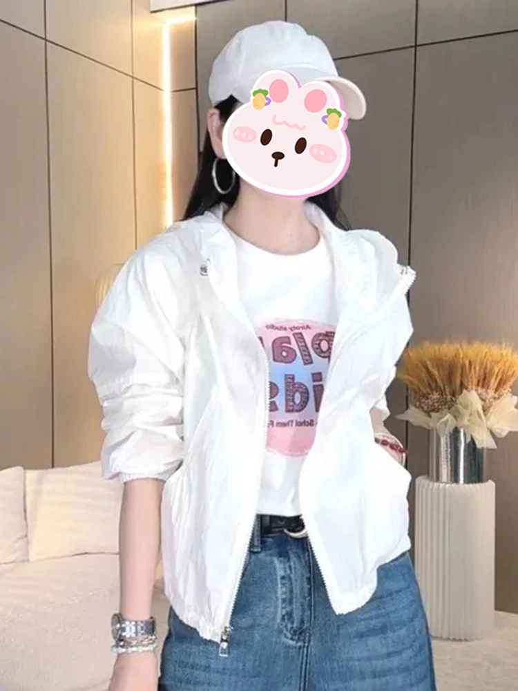 

Simple Faionable Long Sve Hoodie Women's Summer New Sle Versatile Personali Design Sunscreen Top Commute Sle Loose...