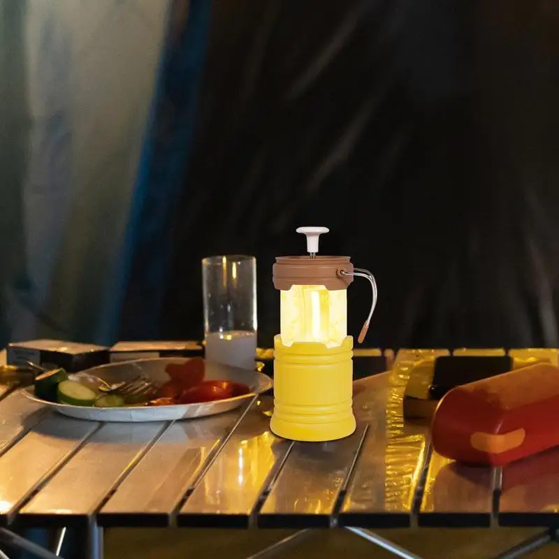 

Solid Waterproof Camping Light Camping Tent Lights Portable Battery Outdoor Light Retro Long Battery Life For Night Lighting