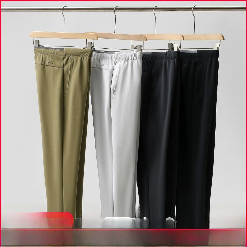 

Premium Men's Thin Breathable Casual Pants Set Autumn New Arrival Straight Leg Long Trousers Youth Daily Wear Color