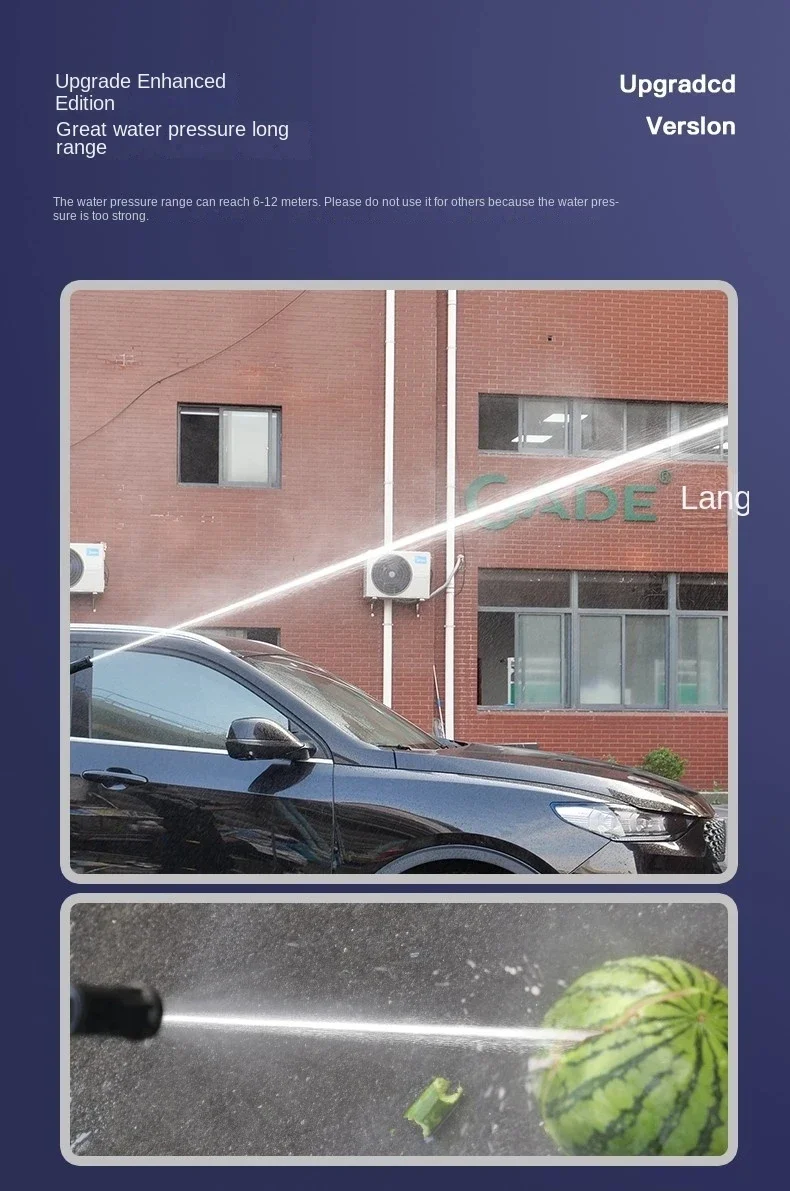 高品質コードレス高圧洗浄機、ワイヤレスリチウム電池式、車洗浄用フォームウォーターポータブルスプレー、GAN製造