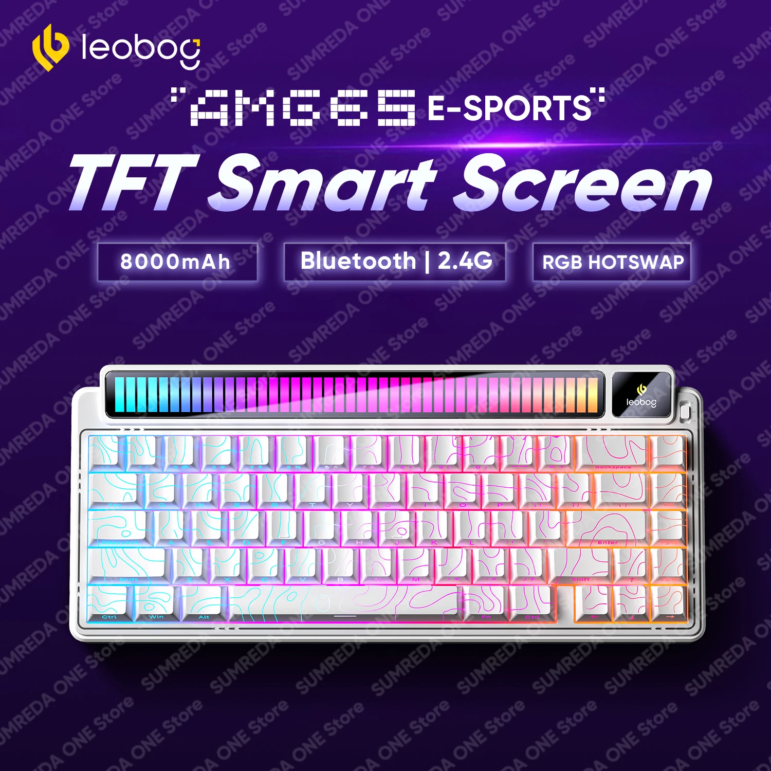 LEOBOG AMG65 メカニカルキーボード TFT LED スクリーン RGB ホット
