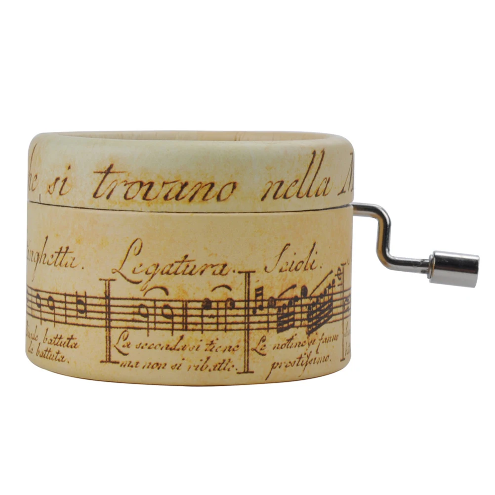 

Hand Crank Music Box Plastic Classic Design Birthday Gift Holiday Ornament Home Decoration Mini Size Easy to Carry Good