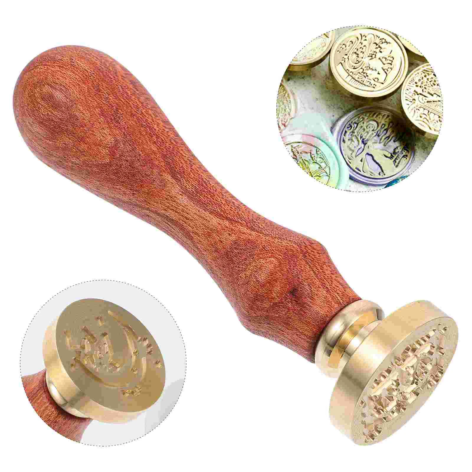 Wax Seal Stamp Handicraft Sealing Alphabet Pattern Wooden Scrapbook DIY Decor Decorative Durable