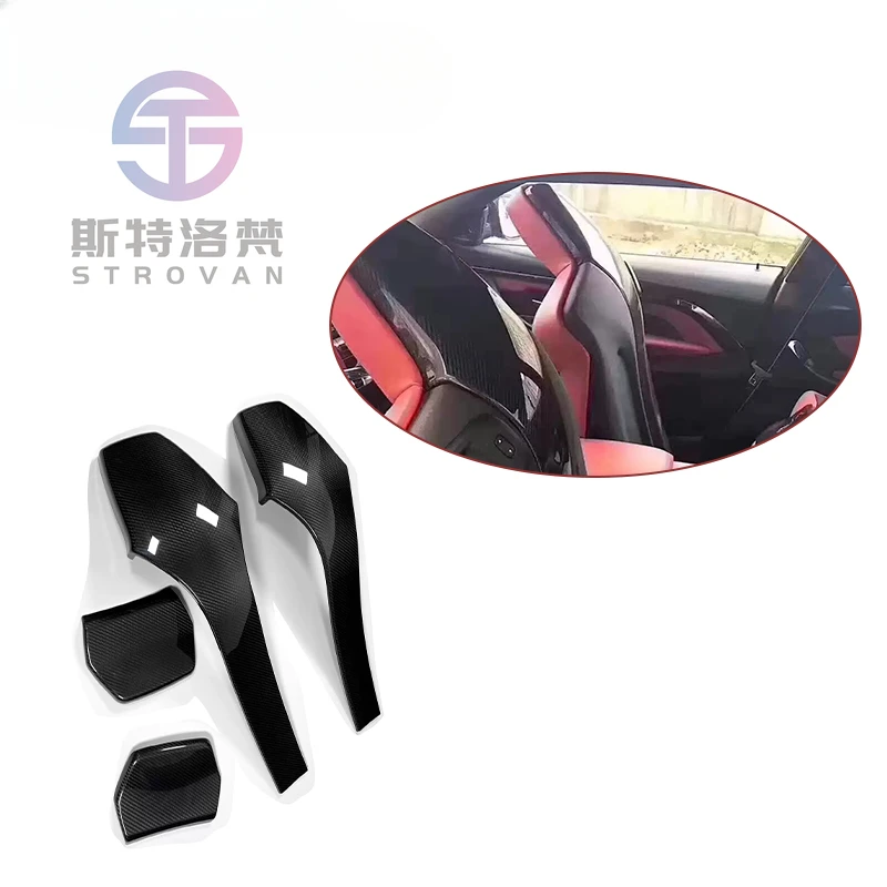 F80 F82 Carbon Fiber Seat Trim For BMW M3 M4 F80 F82 Seat Cover 4 Piece Set Seat Interior Backrest Trim