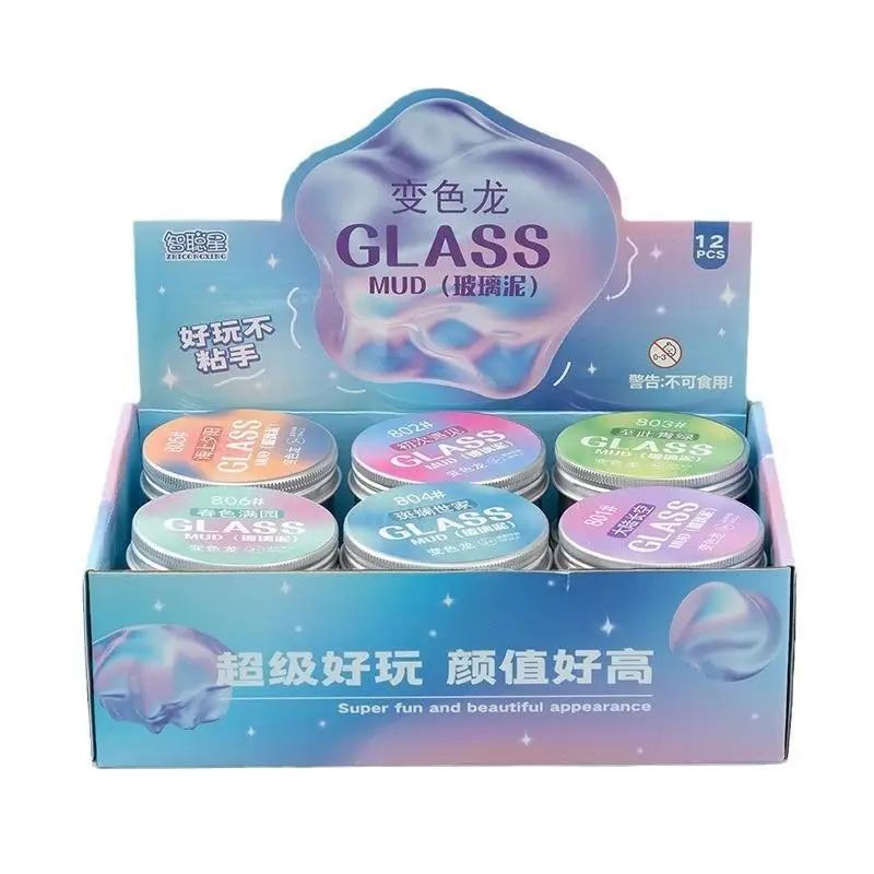 Liquid Glass Putty Non Newtonian Fluid Transparent Slime Stress Relief Toy For Kids Adults Clear Crystal Clay Gift