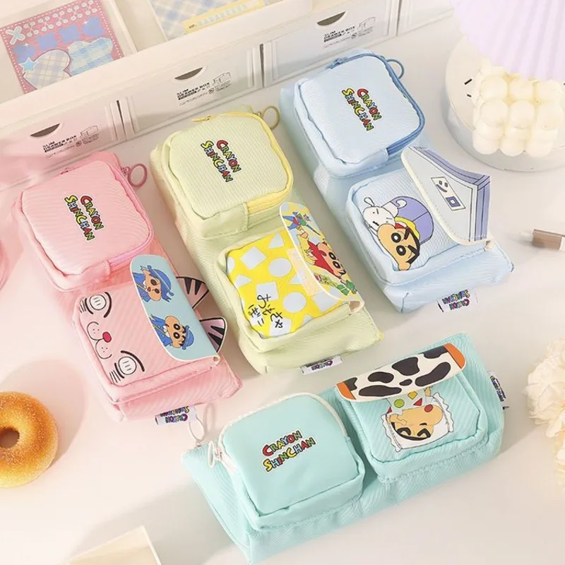 

Crayon Shin-chan Pencil Case Cartoon Multi-functional Large Capacity Pencil Case Student Pencil Case Back-to-school Essentials