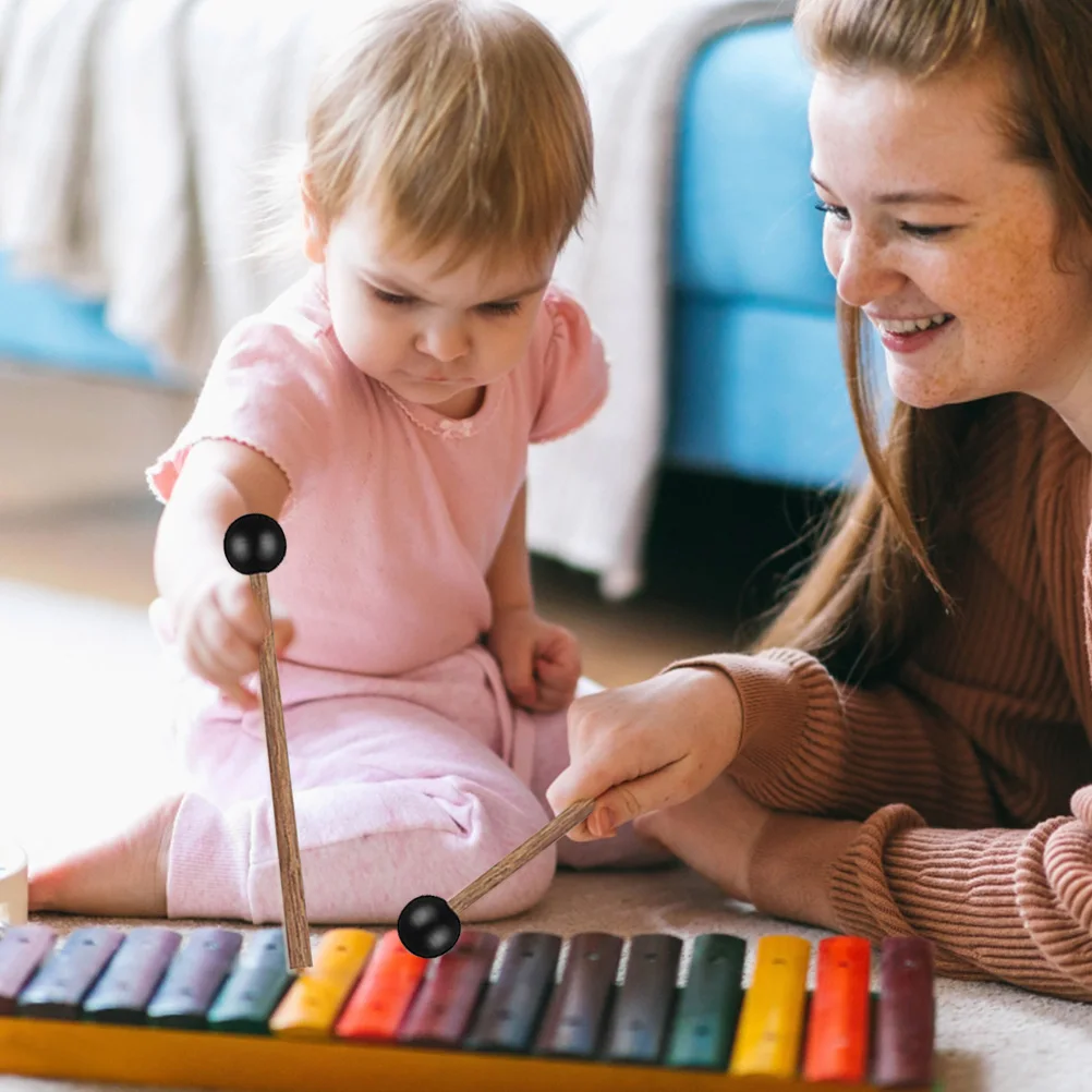 

4 Pcs Drumsticks Ethereal Percussion Light Mallets Accessories Coffee for Child