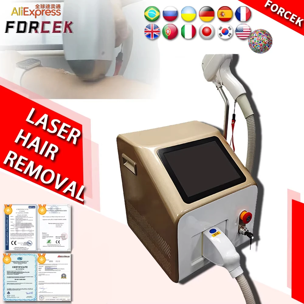 Portable Diode Laser Hair Removal Machine Ice Best Women Underarm Epilator 755 808 1064nm Diode Laser Hair Removal Machine