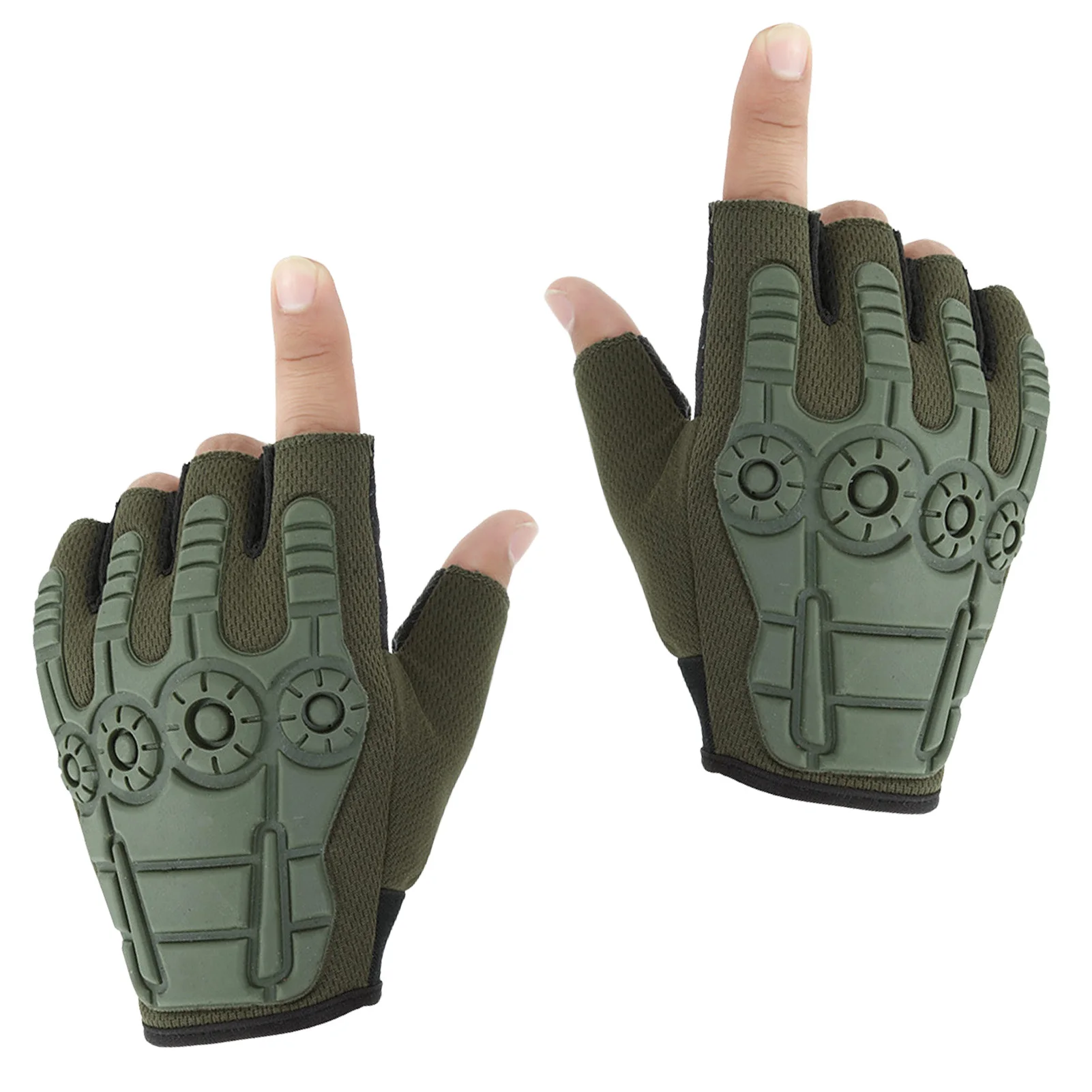 Fingerless Cycling Gloves Half Finger Gloves Anti-slip Sport Gloves Airsoft Combat Gloves For Hunting Shooting Cycling