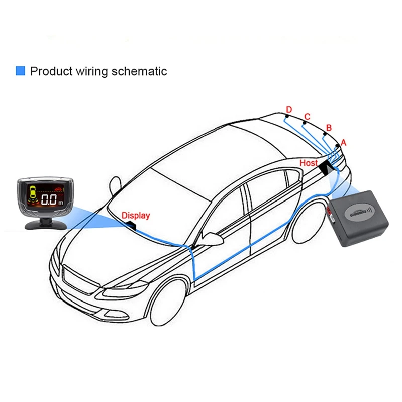 Reversing Adar LCD Liquid Crystal Buzzer Voice Car Accessories Parts Supplies Universal