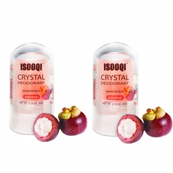 MAGICARE 2PCS /LOT 60G Mangosteen Alum Stick Potassium Alum Block Antiperspirant Stone Crystal Deodorant Natural Unisex