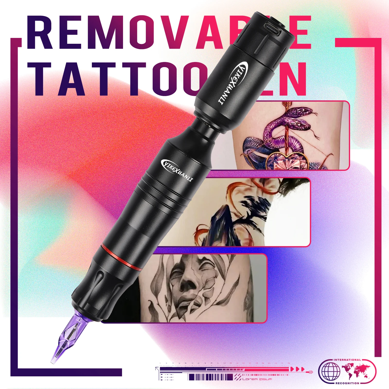 Wireless Tattoo Kit with Power Supply for Beginners Tattoo Pen Set Includes Tattoo Ink And Needles Suitable for Masters Too