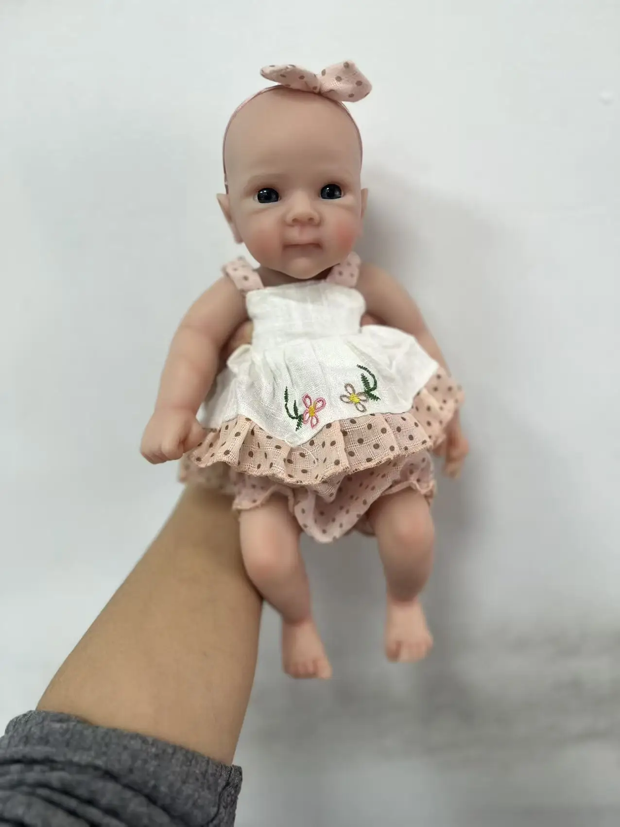 Muñeca Reborn de silicona sólida de 12 ", Bettie, súper suave, blanda, elástica, tamaño para bebé recién nacido, muñecas prácticas, regalo para niños, juguete para la boca puede abrir