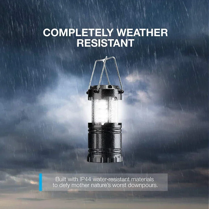 Mini COB Tent Lamp LED Portable Lantern TelescopicTorch Camping Lamp Waterproof Emergency Light Powered By 3*AAA Working Light