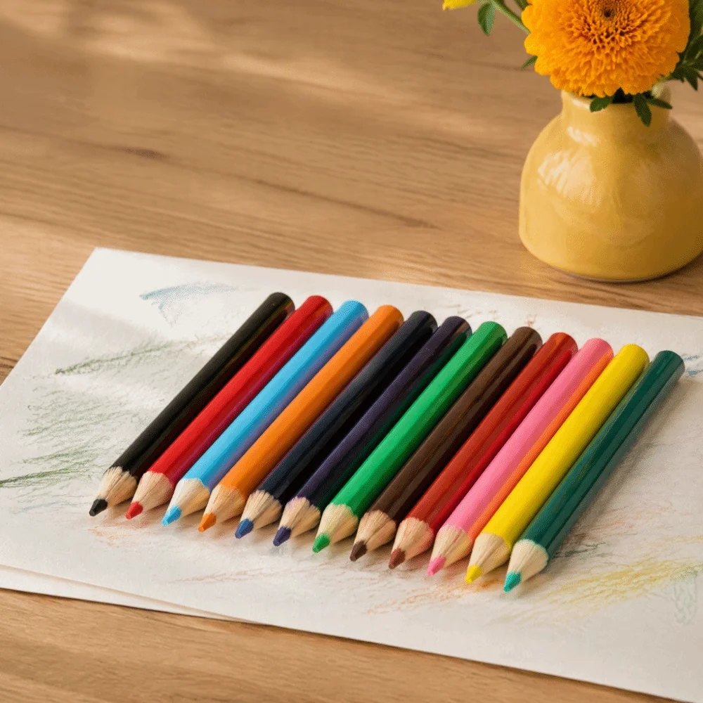Practical Mini Colored Pencils 12 Colors Wood Drawing Pencils Sketching Color Pencils Office Casual Doodling