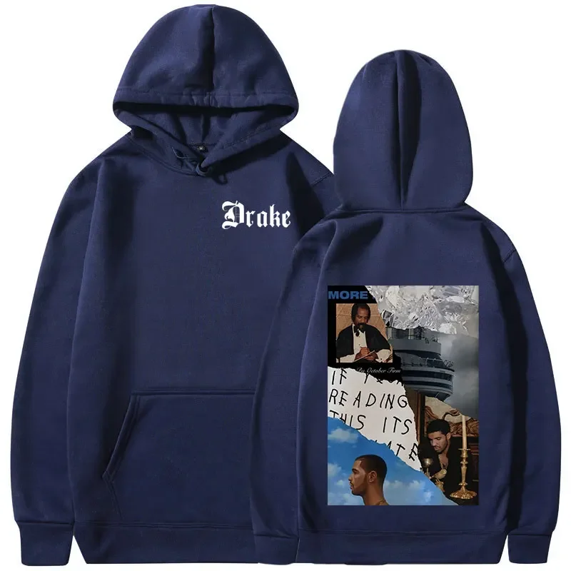 Rapper Drake Music Album Cover Graphic Hoodies Men\'s Fashion Hip Hop Vintage Sweatshirts Autumn/Winter Fleece Warm Pullovers Y2k