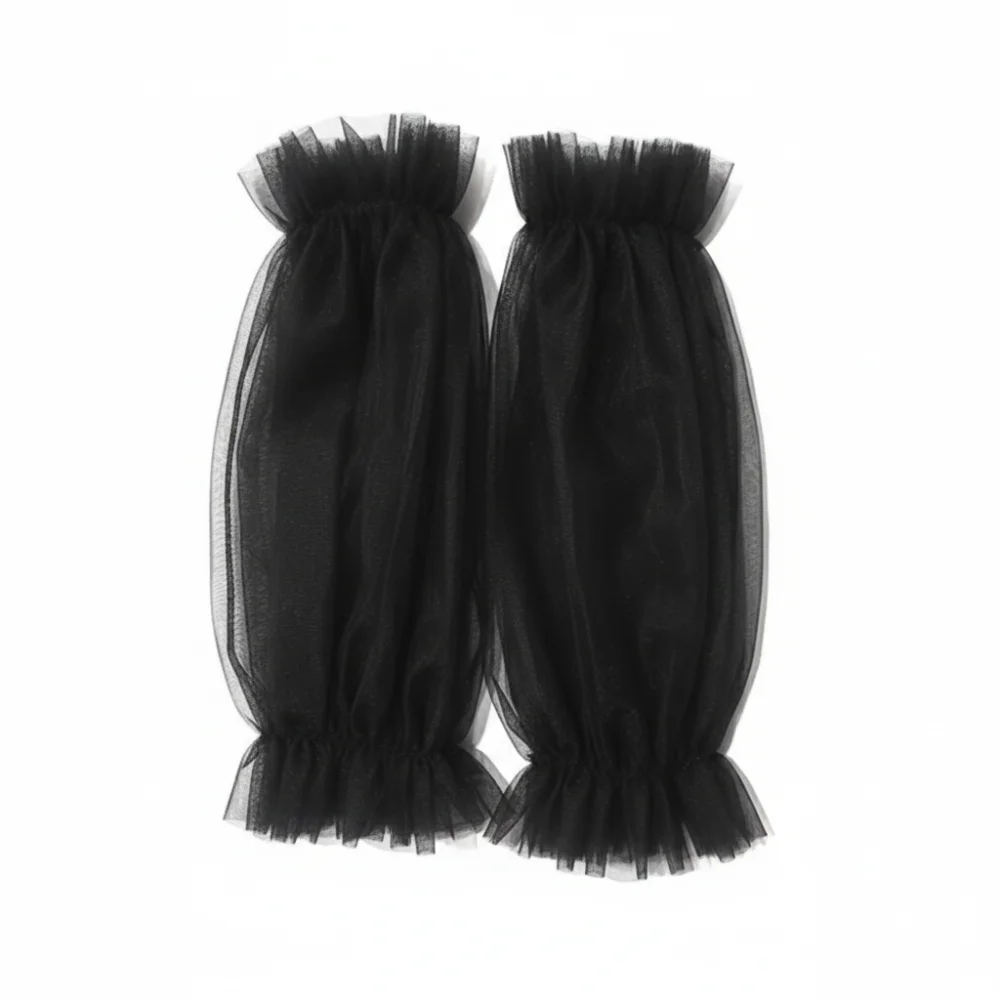 

Модные эластичные свадебные перчатки-манжеты для невесты, однотонные, съемные, из мягкого тюля и фатина, для вечеринок