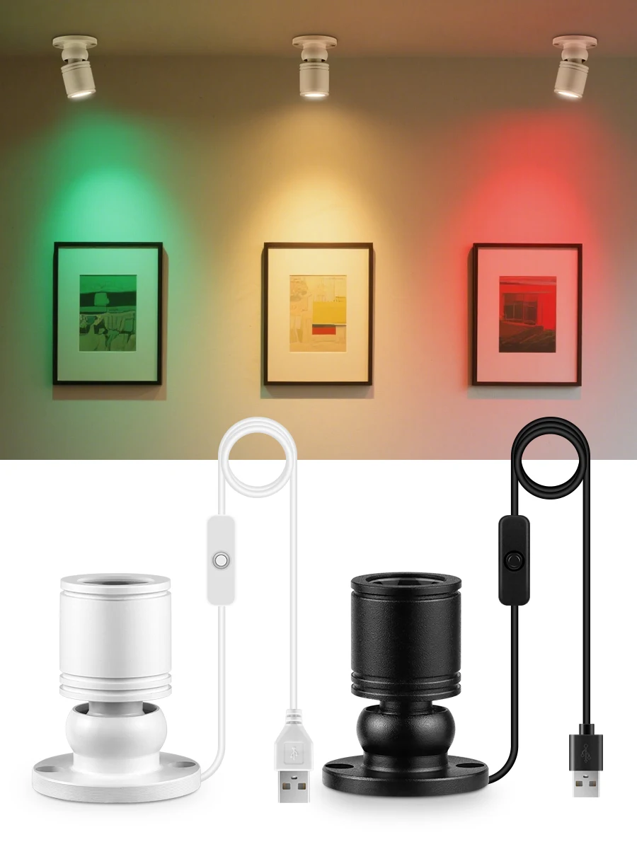 Drehbares kleines Spotlicht, 1 W, Mini-LED-Strahler, 5 V, USB-Aufbau-Downlight, Deckenleuchte, Vitrine, Display-Beleuchtung
