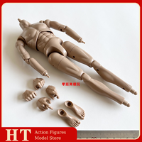 PATTIZ 1/6 Scale Flexible Joints Normal Body Shape Wheat Colored Skin Male Soldier Body About 6inch Action Figure Doll In Stock