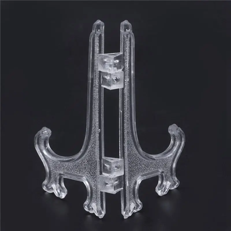 ABWZ-36Pcs 3 Inch Plastic Easels Or Plate Holders Display Dinner Plate (Transparent)