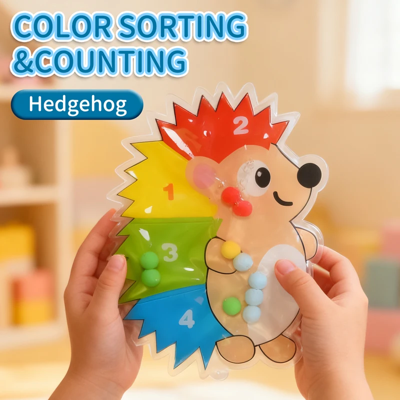 Montessori Color Sorting Maze Beads Squishy Toy Food Grade Silicone Fidget Decompression Game Kids Sensory Fine Motor Skills Toy