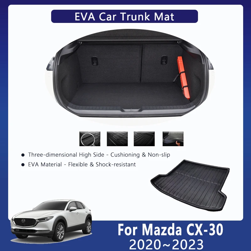 

Car EVA Rear Trunk Mat For Mazda CX-30 CX30 CX 30 2020 2021 2022 2023 Waterproof Trunk Storage Pad Cargo Carpet Auto Accessories