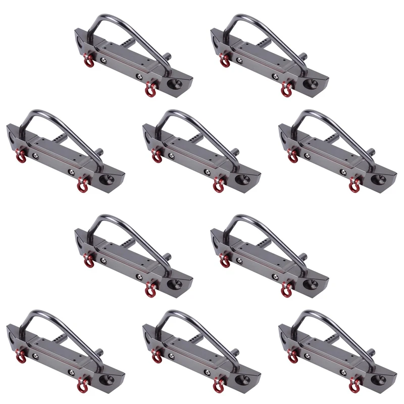 

10X RC Car Front Bumper Metal RC Model Parts For Axial SCX10 Jeep Wrangler 1/10 Remote Control Crawler CNC Machined