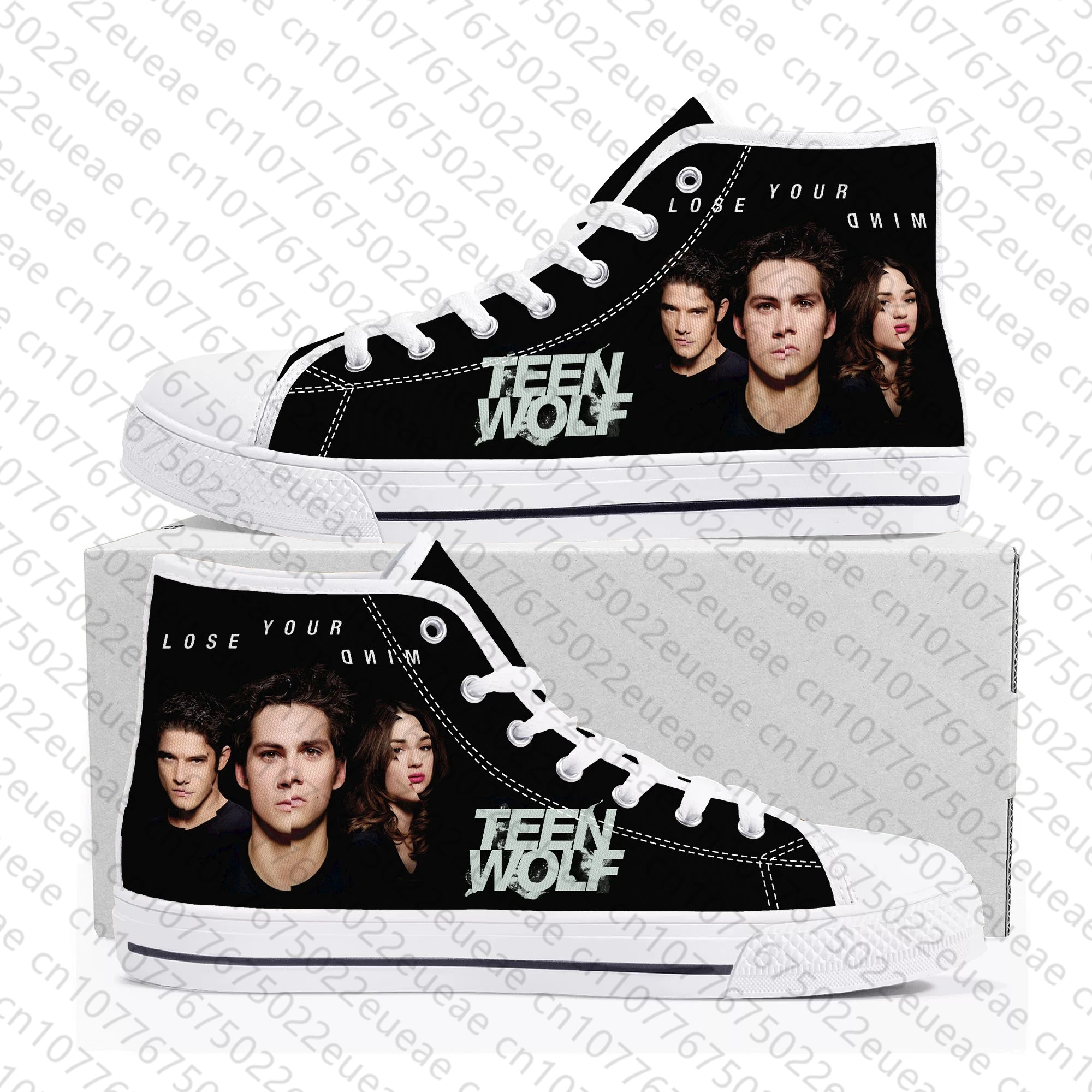 Teen Wolf Stiles Stilinski High Top Sneakers para homens e mulheres, tênis de lona adolescente, sapatos personalizados, sapato DIY personalizado