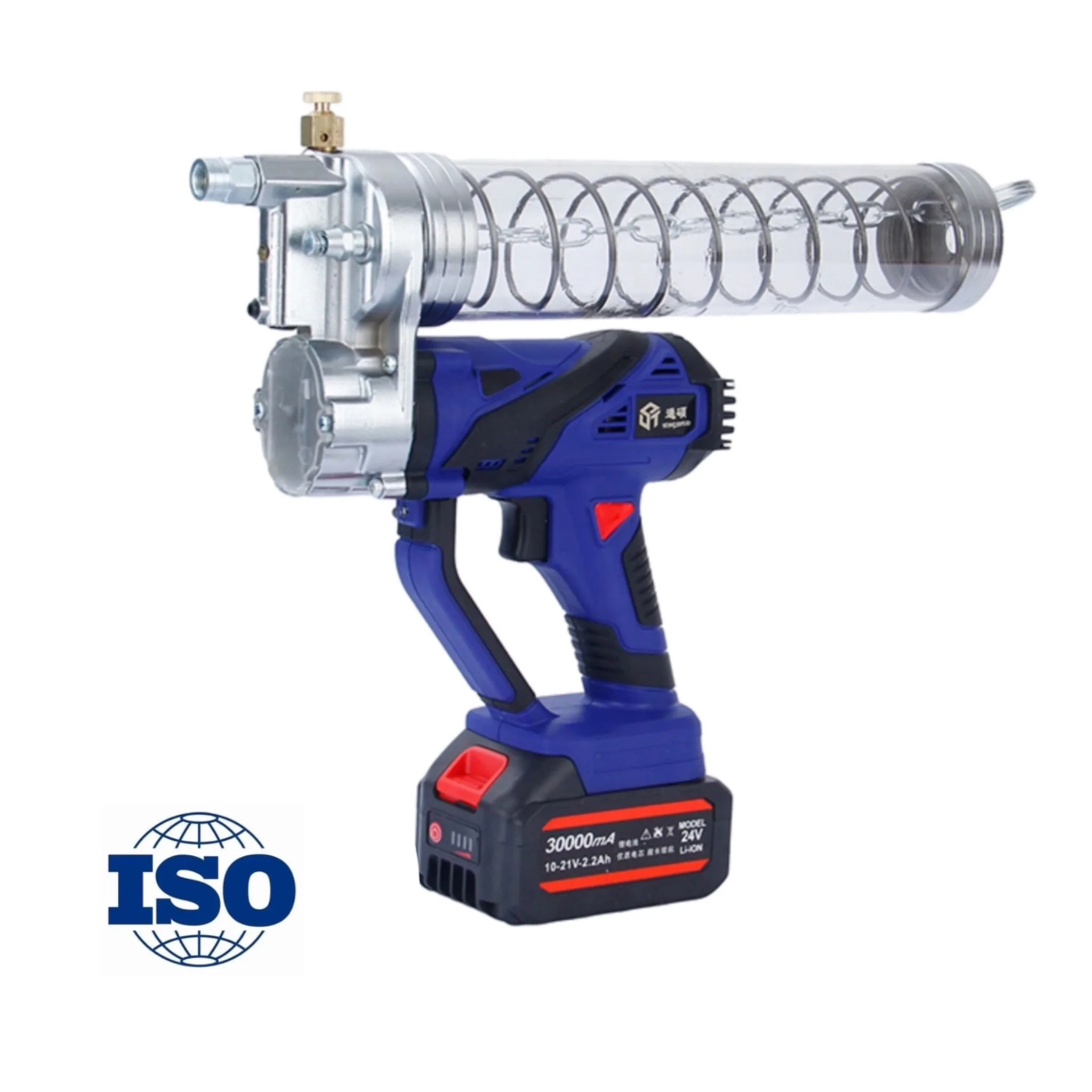 

New Arrival LED 900cc Fitting Max Metal OEM Battery Grease Gun 12000psi High Pressure Strength RoHS CE Certificate