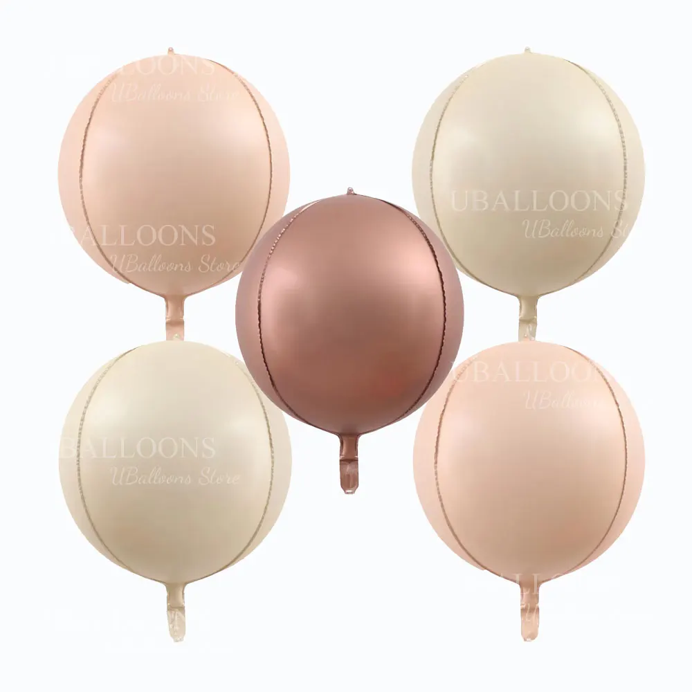 12 Stück cremefarbene Geburtstags-Folienballons, Aprikose, Braun, Beige, Herz, Stern, Heliumballons für Boho, Babyparty, Geburtstagsparty-Dekoration – Detail 9