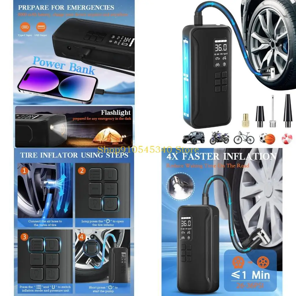 

Портативный воздушный компрессор U2JA Электрический настройки автомобильных шин.