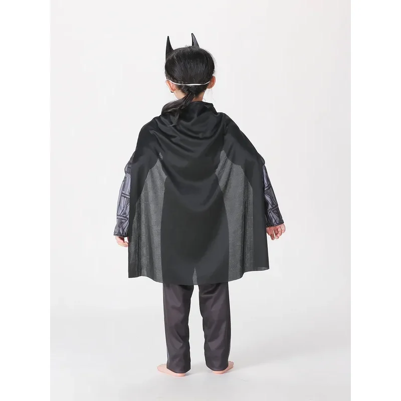SN55Batmans Cosplay Costume Boys Girls Superhero Batma Cosplay Muscle Costumes Jumpsuit Bodysuit Mask Suit Halloween Clothes$@1w
