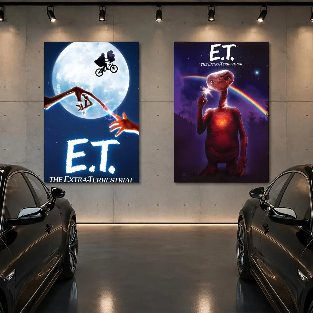 E.T. the Extra-Terrestrial Movie Retro Poster Room Decor Home Wall Art Printing Waterproof Garage BedRoom Posters Gift