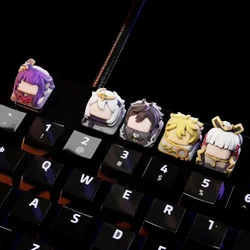 Genshin Impact Artisan Keycap Custom Hand-colored Keyboard Cap Game Peripheral Resin Key Cap for Mechanical Keyboard Cherr Mx